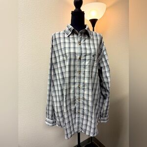 Carhartt Plaid Men’s Button Down. XL. Long Sleeve. Gray